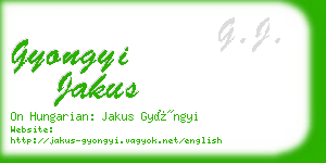 gyongyi jakus business card